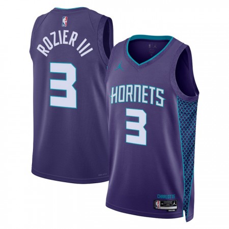 Maillot Homme Charlotte Hornets Terry Rozier III 3 2022-23 Jordan Statement Edition Violet Swingman